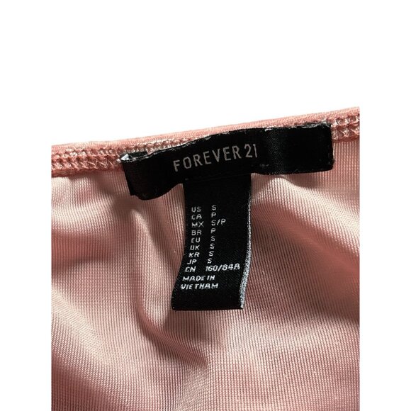 Forever 21 Dress Womens Small Pink Crushed Velvet Spaghetti Strap Mini Soft Glam - Picture 4 of 6